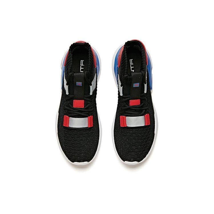 Anta Non-Slip Durable Mid-Top Running Shoes Men Sneakers Black Red Blue 91938801-2