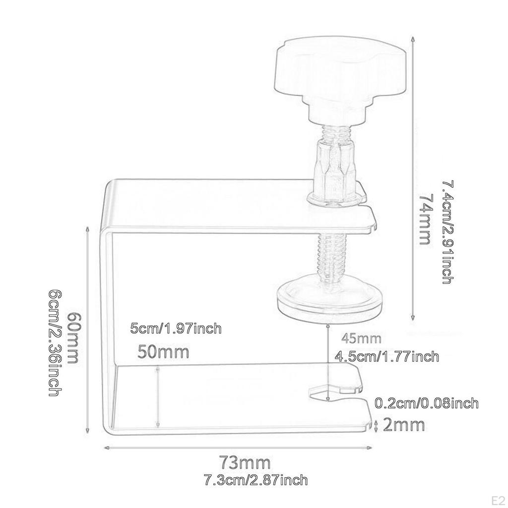 2 Schubladen-Befestigungsklammern, Schrankmontageklammern, C-Klemme für Schränke mit Schraube