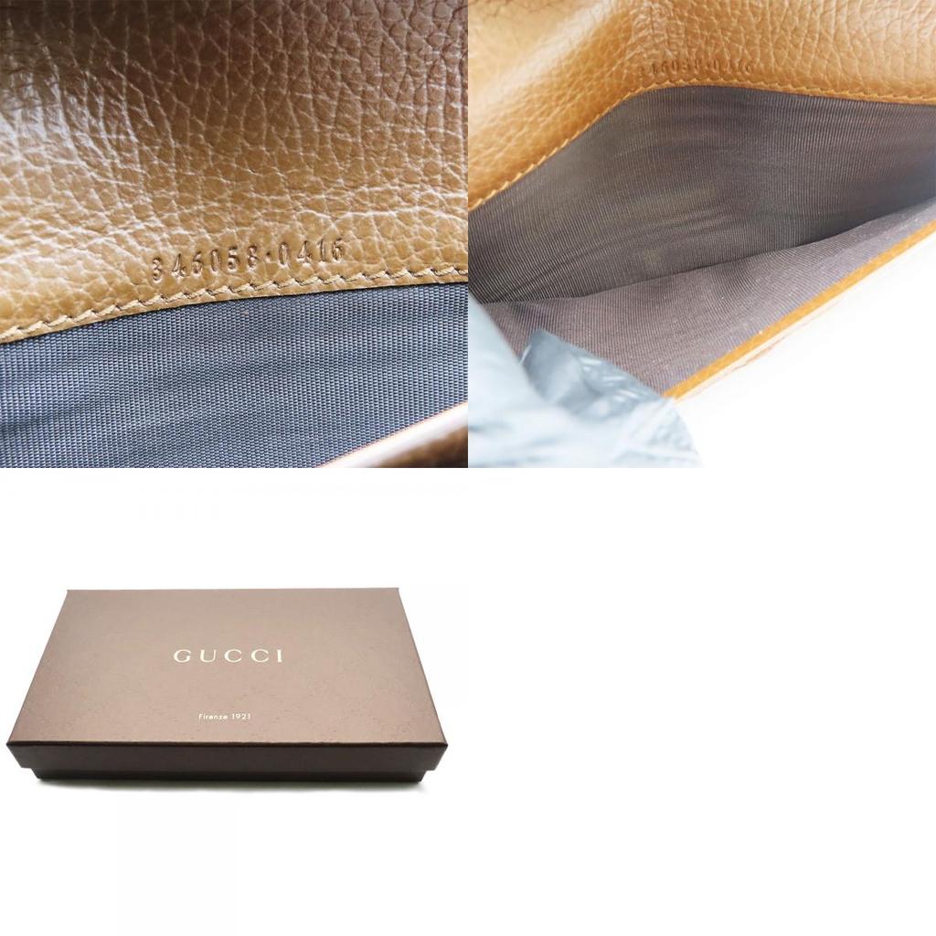 Used GUCCI Purse 346058 GG canvas/leather Brown Bifold Wallet