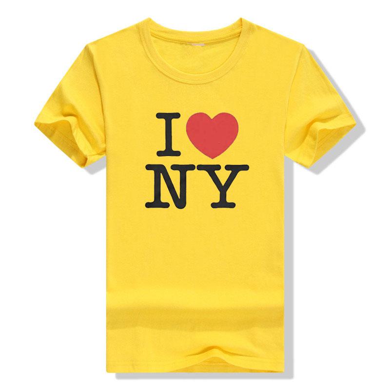 Ich liebe NY Damen Herren Unisex T-Shirt Tops Ich liebe New York T-Shirt Sprüche Zitat Buchstaben Bedruckte Outfits Streetwear Stil