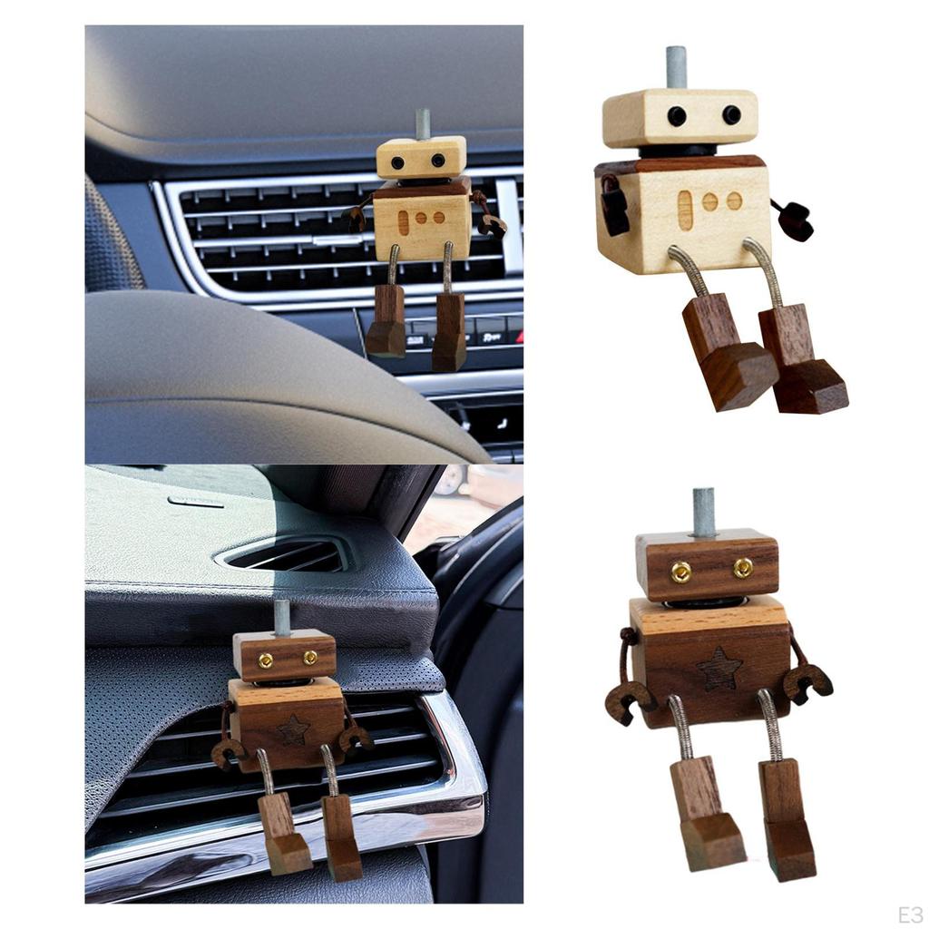 Trefugur Dukkepynt Biltilbehør Søt Ristende Føtter Dukke Ornament Bilpynt til Kontor