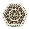 Textile Printing Block Wooden Floral Block Stamp Hand Carved Stamp Block