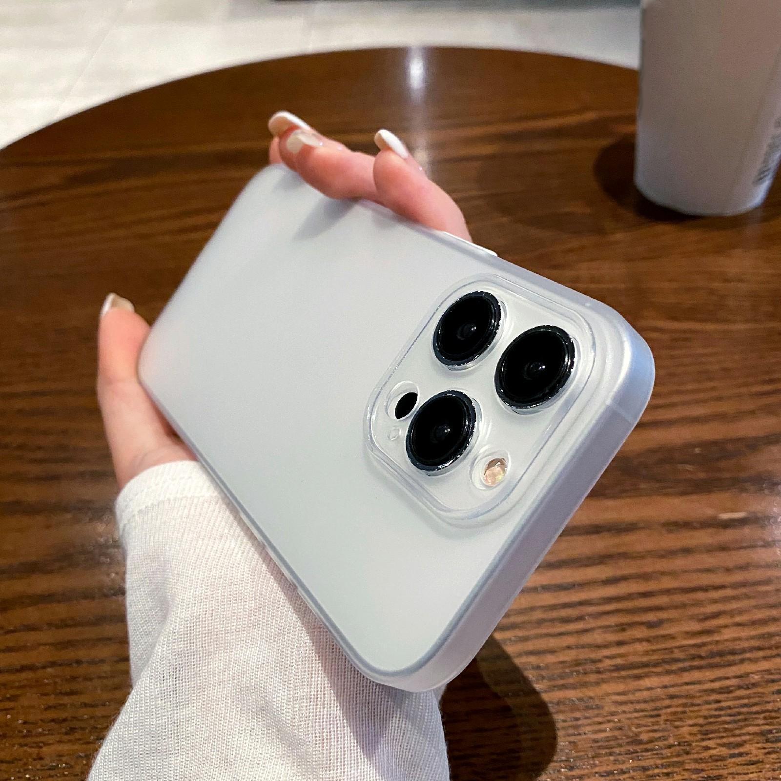 

Противоударный тонкий чехол для iPhone 14 Pro Max, чехол из ТПУ, точный вырез, матовый чехол для телефона Transparent White