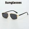 Women Trendy Luxury Steampunk Sunglasses Fashion Metal Double-Bridge High-End Large-Frame Shades Eyewear Classic Driving Shades