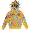 Men Casual Long Sleeve Flame Print Hoodie Pullover Streetwear Hip Hop Graphic Sweatshirt
