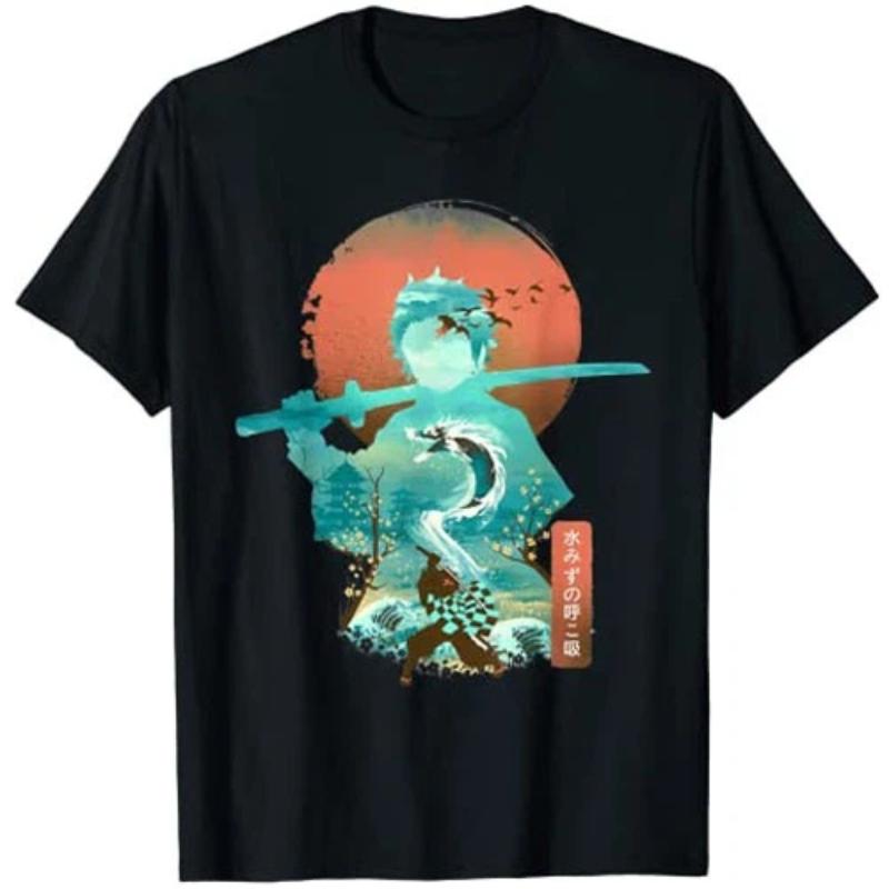 Graphic Slayers Demon Anime Manga Characters Arts Vaporwave T-Shirt XS чёрный