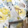 Watercolor Yellow Abstract Flower Sheer Voile Window Curtains Tulle Curtains Living Room Balcony Decoration Drapes