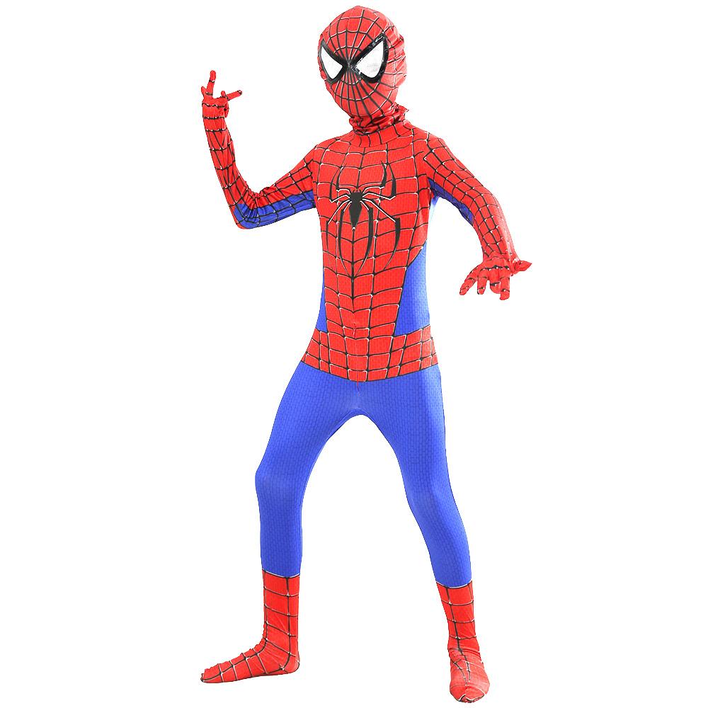 Factory  Halloween Movie Character Costumes Superhero SpiderMan Mask with Headgear Adults Jumpsuit  Milk Silk Fabric