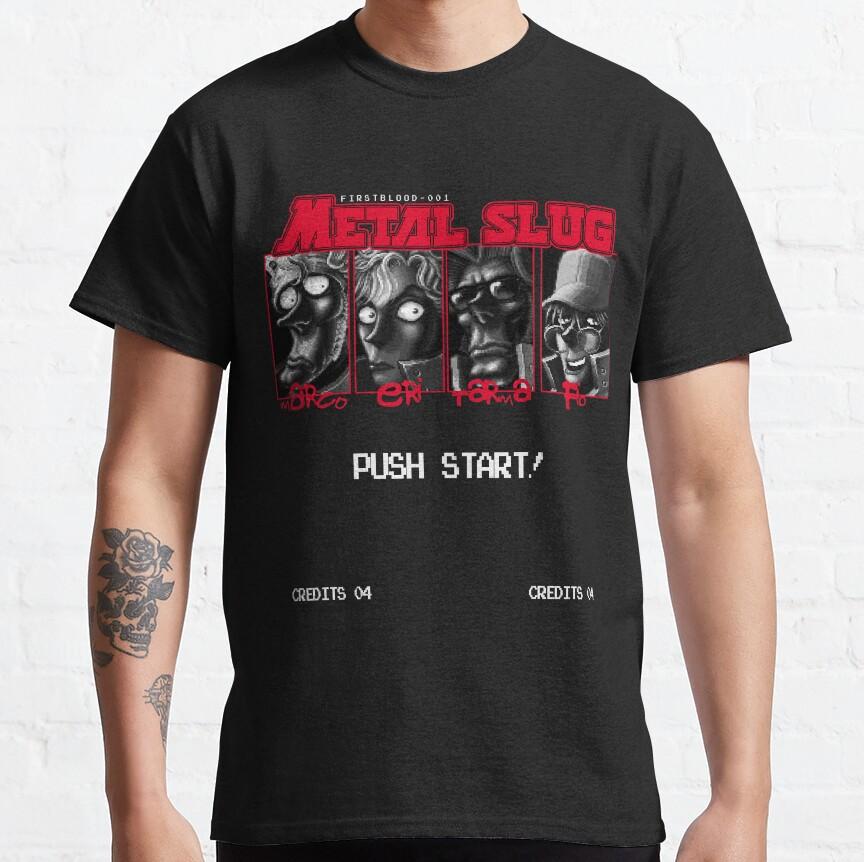 

Vintage Metal Slug Pixel Fan Arcade Video Game Shooting Gaming 100 Cotton Printed Plus Size T Shirt Graphic Mens Clothing S
