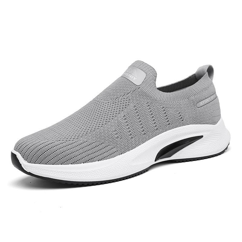 

Light luxury 2025 summer quality men s casual running shoes thick-soled fly-woven foot cover student shoes dad shoes sports shoes 44