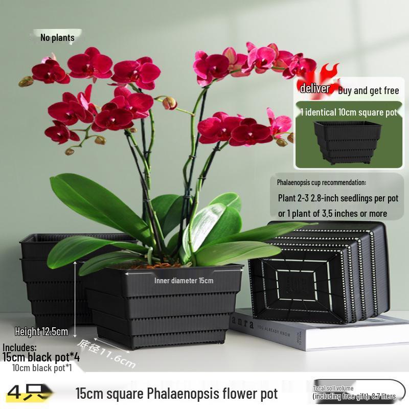 Набор дышащих цветочных горшков из смолы