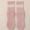 4 Pairs Of Yoga Socks, Medium Length Socks, Pure Cotton Anti Slip Silicone Indoor Fitness Pilates, Women's Sport Socks