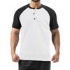 Men's Summer Colorblock Retro Short Sleeve Tops Men's Casual Fashion Tops