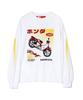 Pips Motorcycle Honda Anime Super Cub Long Sleeve White