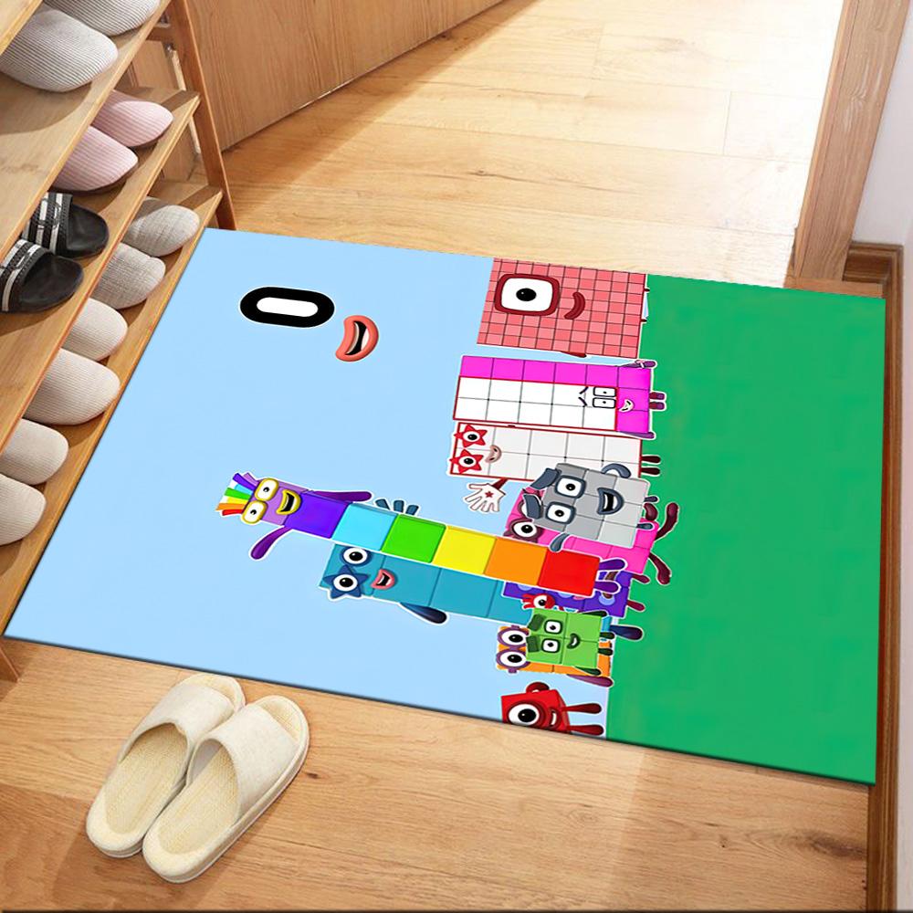 Numberblocks Fußmatte Büroteppich Perfekt für Flur Eingangsbereich Esszimmer Balkon Rutschfeste Matte Büro Heimdekor Perfektes Geschenk für Freunde Familie