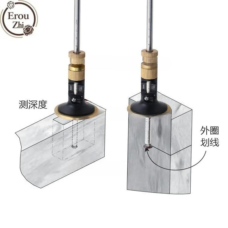 1pcsFor an woodworking scribe, trimmer scribe gauge, carbide blade parallel drawing tool