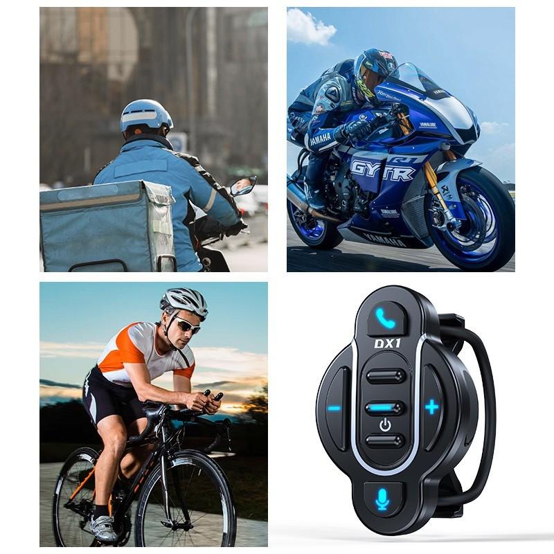 DX1 Bluetooth 5.4 Media Button Waterproof Motorcycle Handlebar Remote Control Helmet Headset Controller for IPhone Samsung