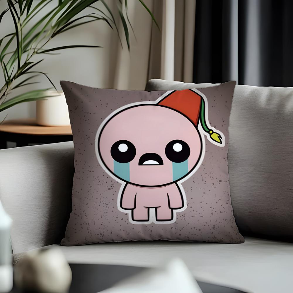 Hot Tthe Binding of Isaacable Cushion Cover Antidustmite Pillowcase Invisible Zipper Silky Short Plush Sofa Cushion Cover
