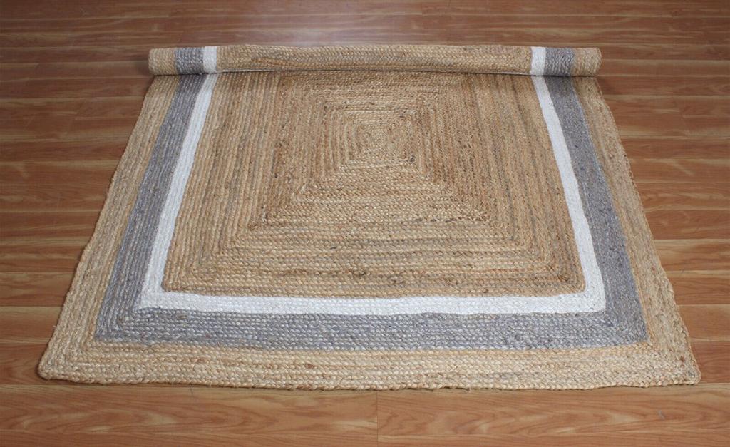 Jute Indoor & Outdoor Rug Handmade Natural Rug for Any Space Look Rustik Decor For Any Space Area