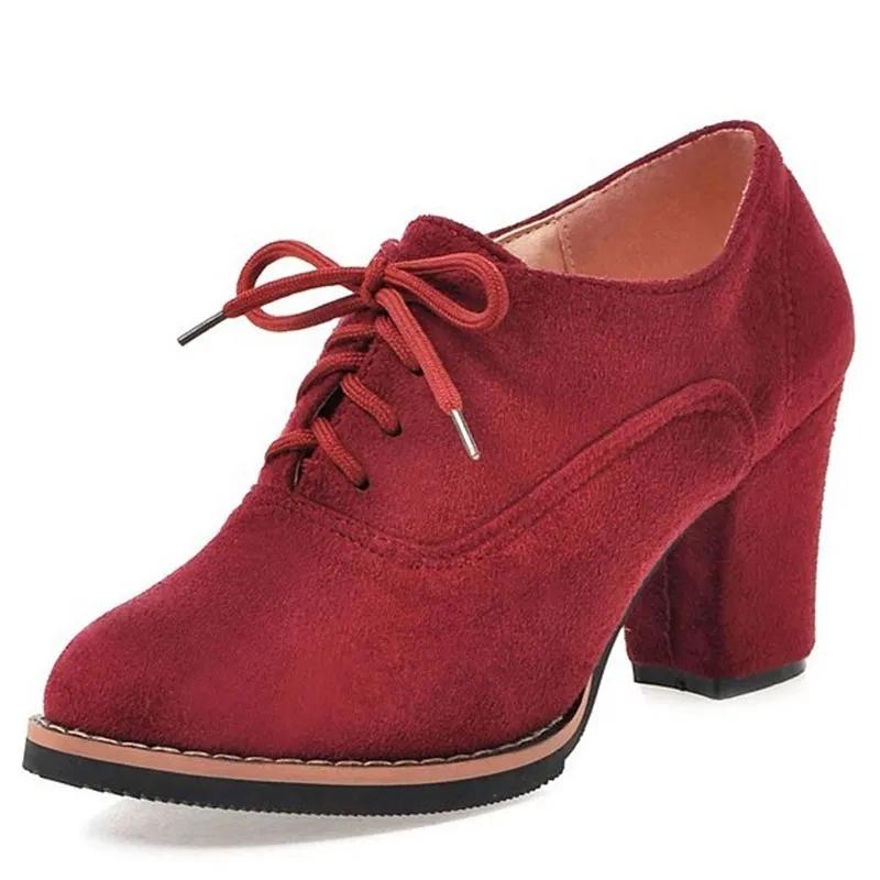 New Design High Heels Shoes Lady Pumps Cross-tied Women Classic Office Lady Pumps Woman Shoes Retro Shoes Women
