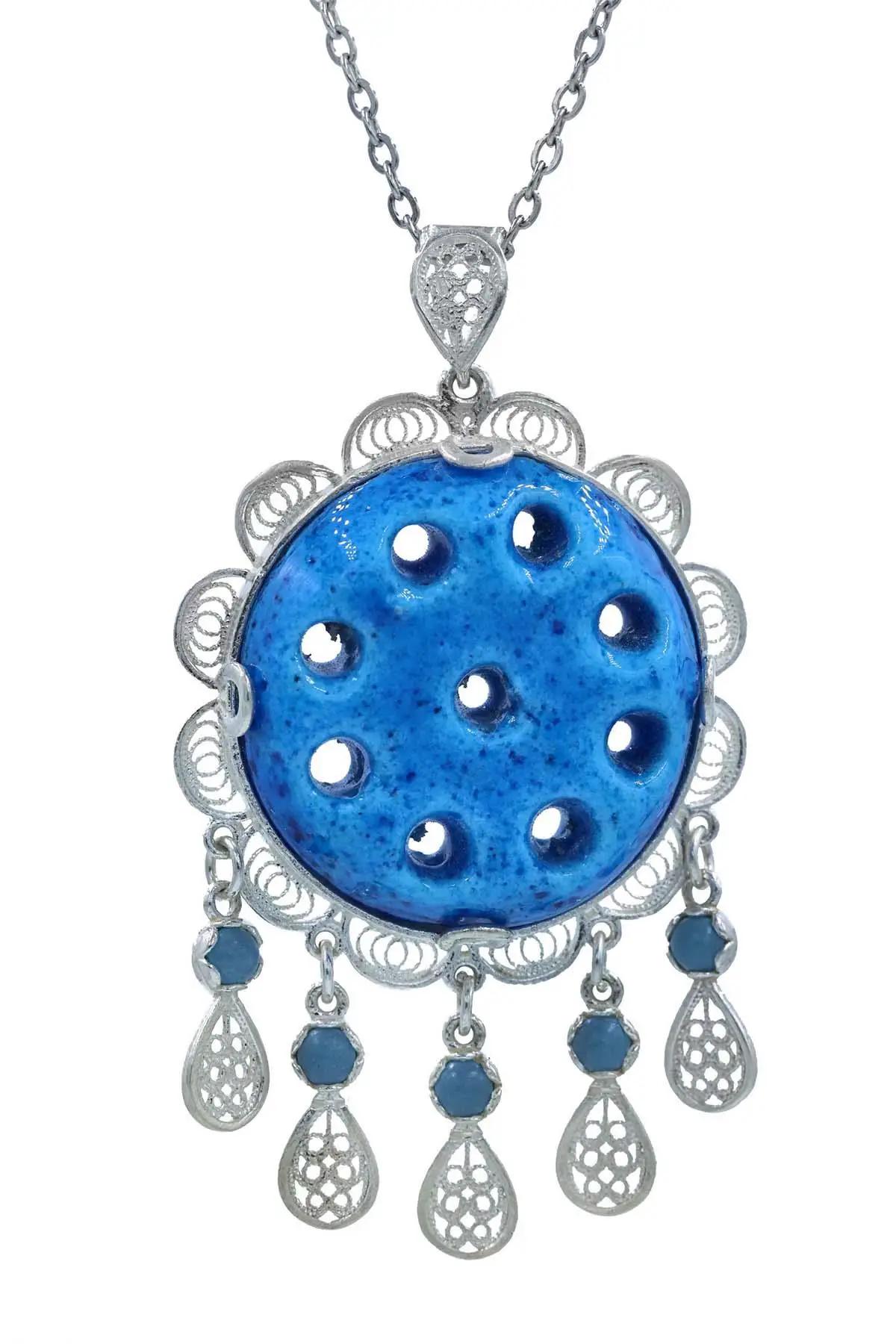 

Ожерелье из серебра 925 пробы Mardin Midyat Silver с ассирийским глазом