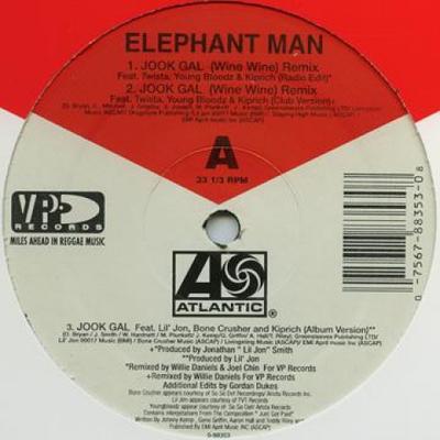 12 Zoll Schallplatte ELEPHANT MAN, TWISTA, YOUNG BLOODZ, - Jook Gal Remix; Club-Version; Album ATL1286353 Atlantic 2004 US Reggae, Ska & Dub