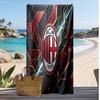 Asciugamano da Spiaggia Stampato AC Milan Asciugamano Morbido ad Asciugatura Rapida Coperta da Spiaggia Rettangolare Grande Portatile per Viaggi Piscina