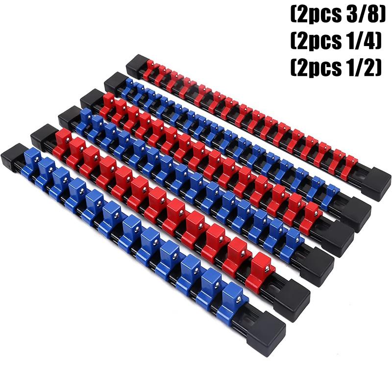 360° Swivel ABS Socket Organizer 1/4Inch 3/8Inch 1/2Inch Premium Quality Socket Clip Rail Holder socket organizer tools