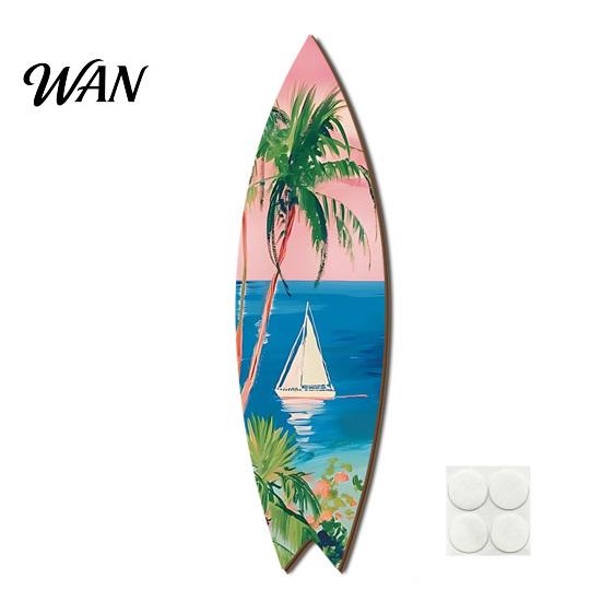 Wasserdichtes Holzschild Hawaiianisches Surfbrett Wandkunst, Tropisches Stranddekor Schild, Sommer Aloha Thema Hängendes Schild Langlebig für Wohnzimmer Kinder