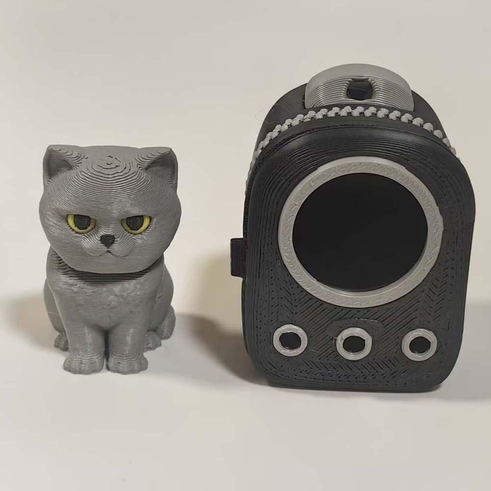 Lightweight Build 3D Printed Keychain Vibrant Shades Trendy Bag Charm Micro Kitten Bag Gifting