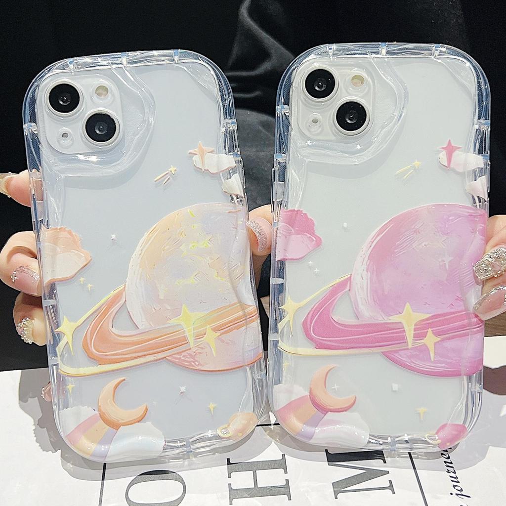 Roztomilé silikonové pouzdro pro Xiaomi Redmi Note 13 12 11 Samsung A54 A24 A14 Oppo A78 A58 A38 Infinix Note 30 Pro Funda Planet Saturn Cover Soft TPU Bumper