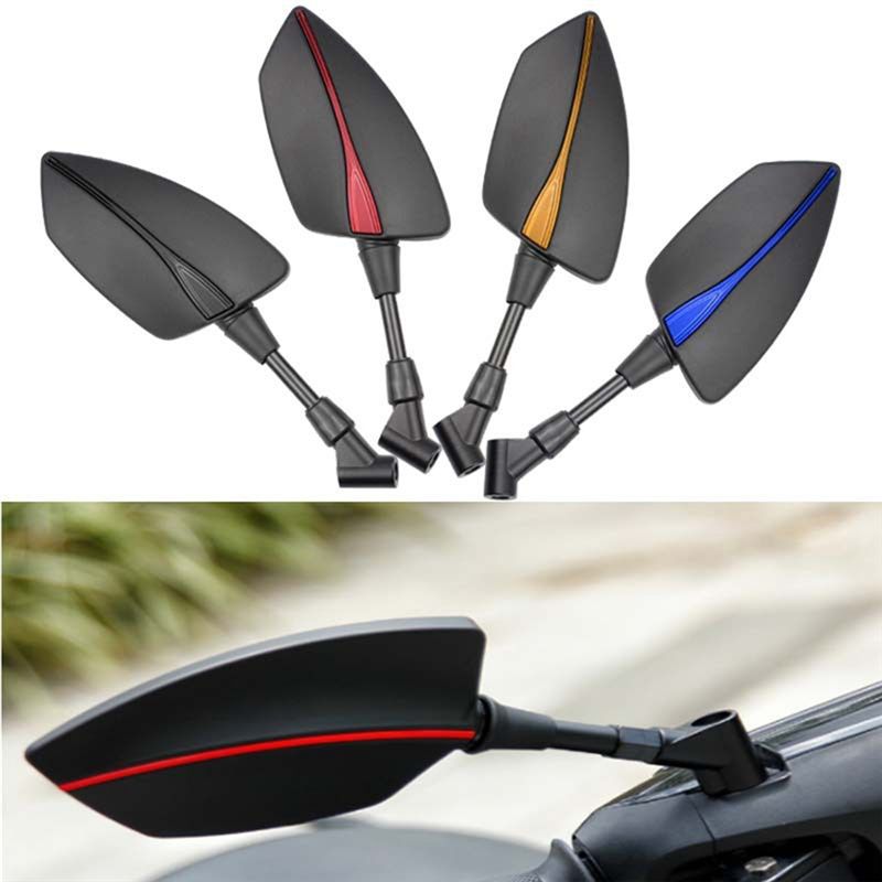 AEE4-Motorcycle Universal 10Mm 8Mm Rearview Mirror Axe Rear View Mirror Side Mirror With 6 Screw