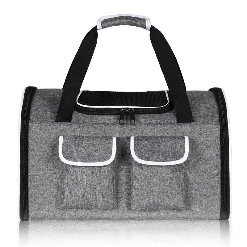 Stylish Foldable Pet Carrier: Large Capacity Handheld & Double Shoulder Bag for Small Cats and Dogs