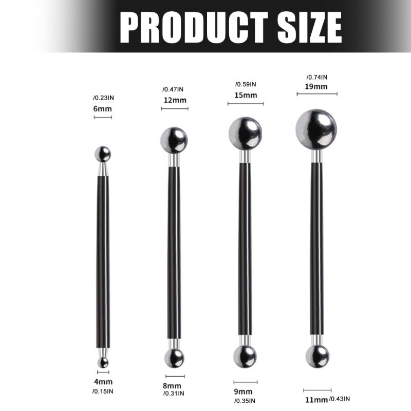 4Pcs Double Head Clay Dotting Pen Double Ended Pottery Clay Modelling Embossing Tool Multifunction Ceramic Carving Tool