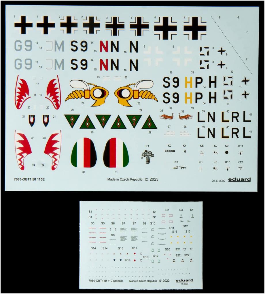 Eduard 1/72 Profipack German Air Force Messerschmitt Bf110E Plastic Model Kit EDU7083