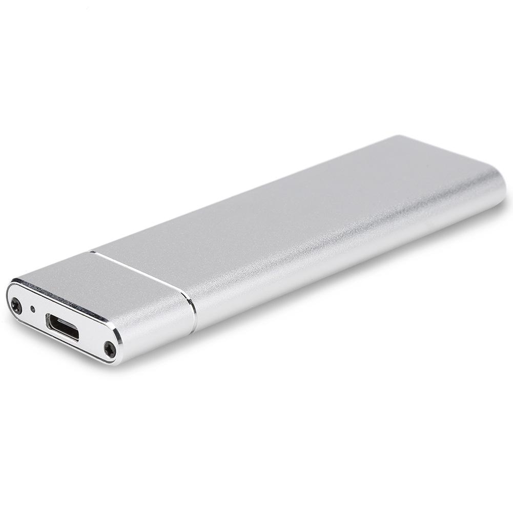 Корпус для твердотельного накопителя USB3.1 Type C to M.2 NGFF B Key SATA 3.0 для компьютера (Серебряный) (Не включая жесткий диск) серебряный