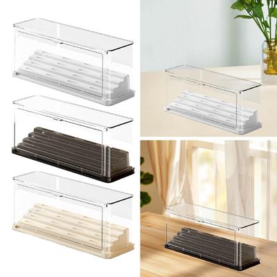 Display Case Multi Layer with Front Door Creative Multipurpose Modern Transparent Panel Display Box for Medals Toys Badges