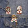 Cartoon-Mädchen-Charakterkostüm-Bilder Emaille-Anstecker Individuell Ethnisch-Stil Figur Souvenir-Broschen Revers-Abzeichen Schmuck Geschenk