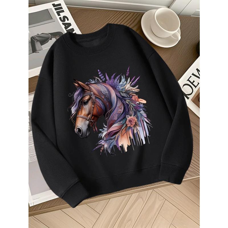European sizes Kids Fashion Round Neck sweatshirt 110