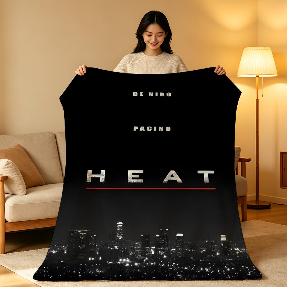 Movie H-Heat Throw High-Density Short Plush Blanket Soft Skin-Friendly for Sofa Nap Air-Conditioned Room