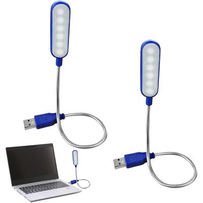 1PC Mini USB LED Light Book Light Flexible Reading Lamp Portable Night Light For Power Bank Laptop Notebook PC Computer Blue