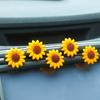 Neues Auto Niedliche Sonnenblume Schüttelkopf Ornamente Auto Mittelkonsole Armaturenbrett Spiegel Dekoratives Zubehör Kann Lufterfrischer Halten