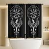 Viking Vegvisir Raven Tree Curtains Sheer Suitable Bedroom Living Room Office Door Curtain Design Semi Made Of Polyester Window Treatment