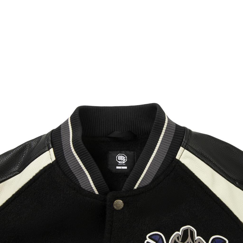 Li-Ning Badfive Wool Blend Varsity Jacket Black Men AJMW009-3