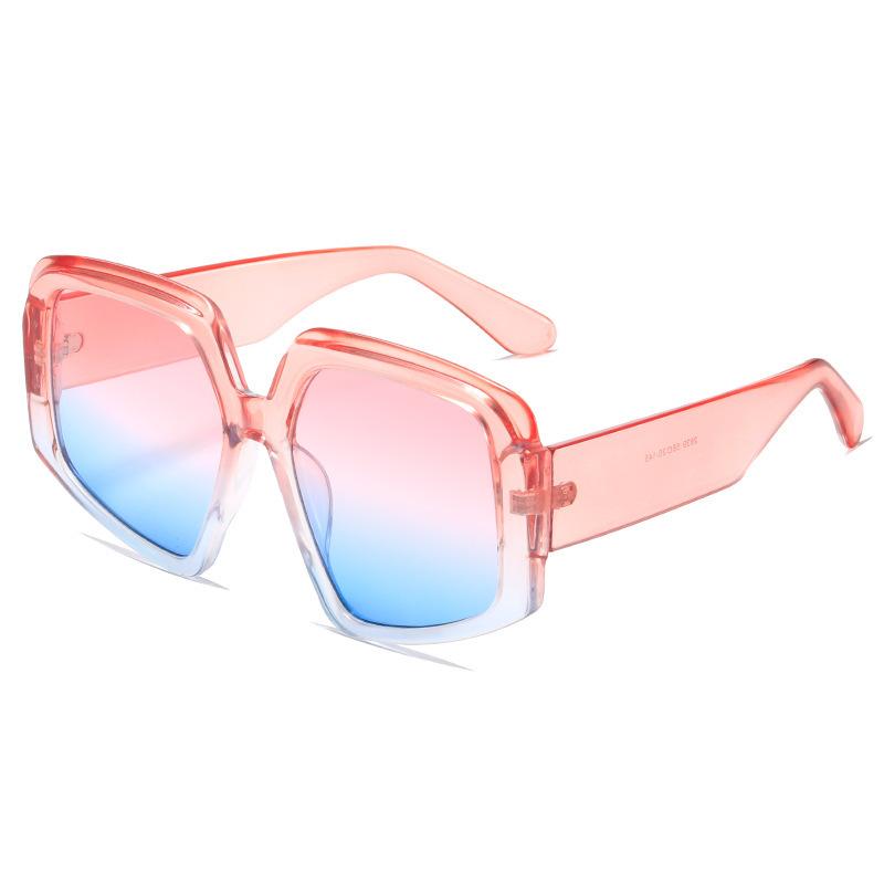 Retro Oversized Irregular Polygon Women Sunglasses Fashion Jelly Color Eyewear Shades Uv400 Men Gradient Sun Glasses