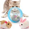 Built-in Plush Animal Interactive Cat Toy Transparent Hamster Chasing Ball  Training