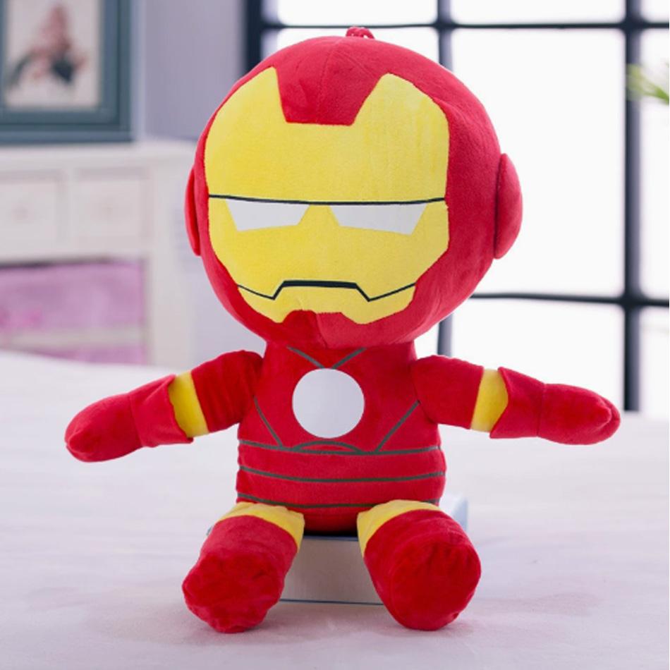Big Size Cartoon Super Hero Plushies Captain America Spider Man Iron Man Doll Soft Stuffed Anime Plushies Birthday Gifts Kids