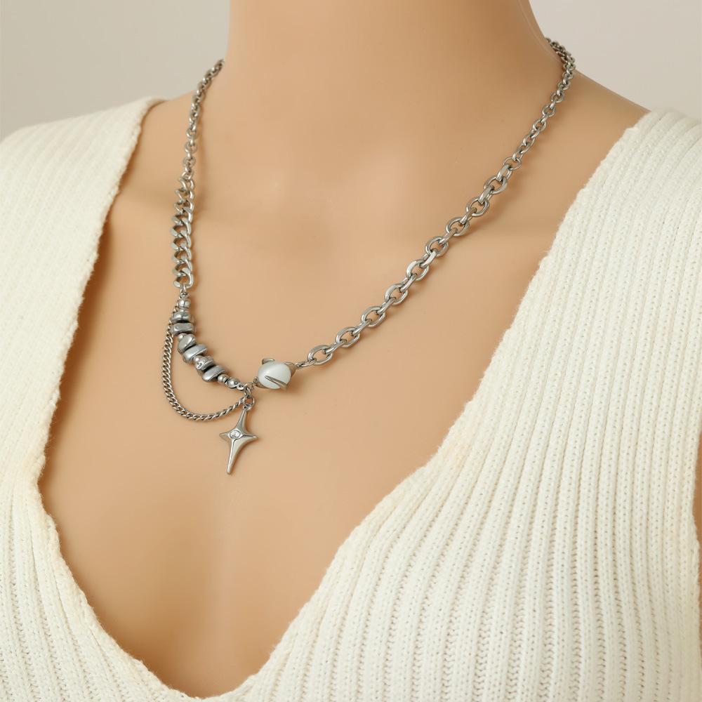 Eye Cats Contemporary Starburst Geometric Necklace Unisex Stylish Jewelry All For