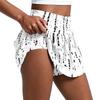 Women's Vintage Floral Print Pleated Tennis Skirt with Built-In Shorts for Running Yoga Fitness Casual Sportswear