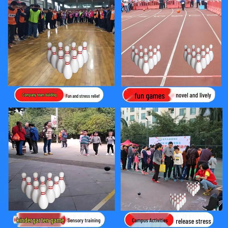 Large Indoor/Outdoor Bowling Game Set for Kids and Adults - Perfect for Team Building and Leisure Activities